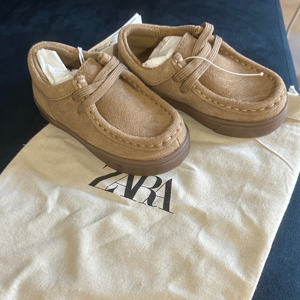 Zara Kids Tan Moccasins